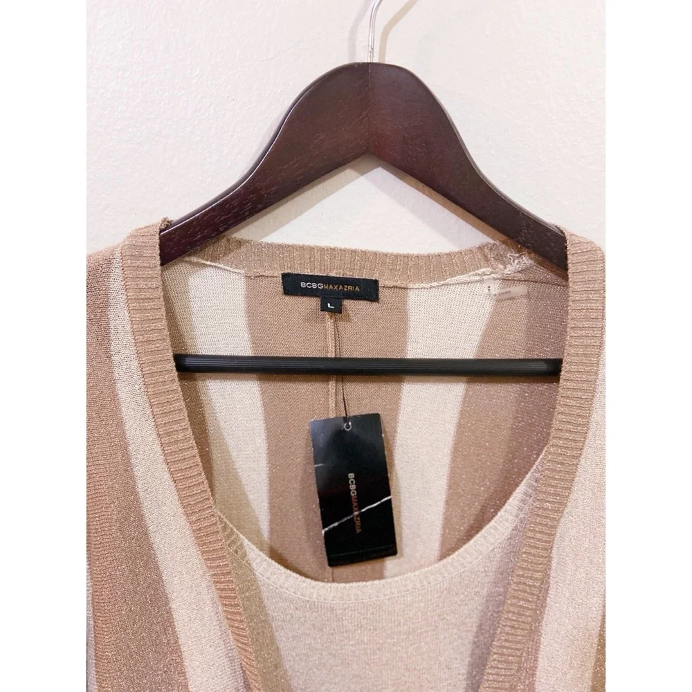 BCBGMaxazria Beautiful Vertical Stripe Top - Picture 3 of 7